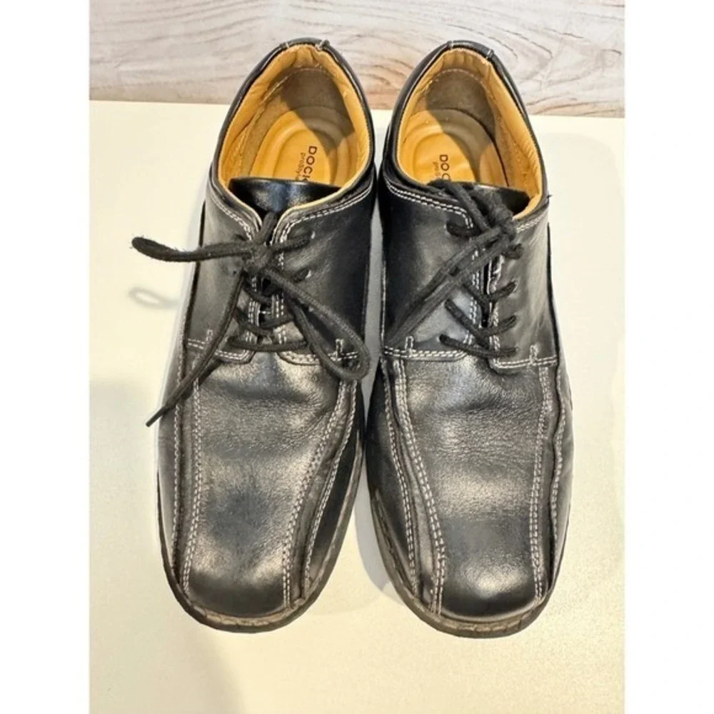 Dockers Mens Black Leather Comfort Lace Up‎ Oxford Dress Shoes Size 9.5M